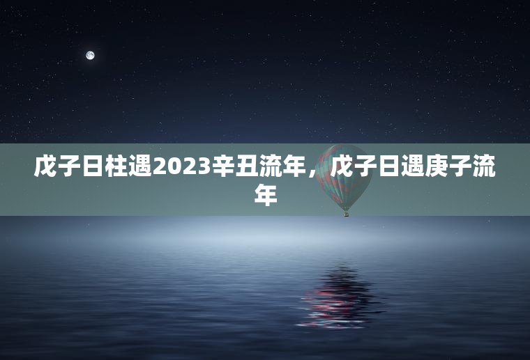 戊子日柱遇2023辛丑流年，戊子日遇庚子流年