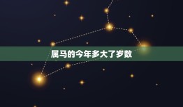 属马的今年多大了岁数(马年生肖年龄查询及介绍)