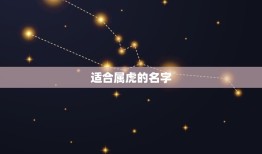 属虎取名字什么字(如何选择适合属虎的名字)