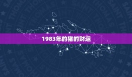 1983年的猪的财运(财源滚滚财富大丰收)