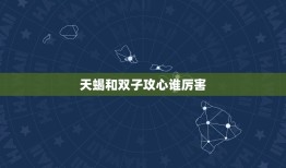 天蝎和双子攻心谁厉害(星座攻心大比拼)