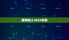 属狗的人2023年的(运势展望)