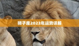 狮子座2023年运势详解(狮子们迎来事业大发展)