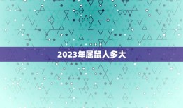 2023年属鼠人多大(介绍属鼠人的年龄与命运)