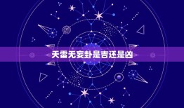 天雷无妄卦是吉还是凶(介绍预示着什么)