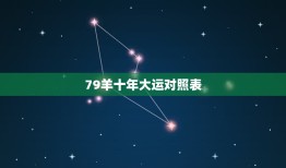 79羊十年大运对照表(如何预测未来十年的运势)