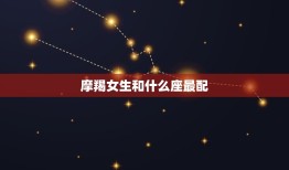 摩羯女生和什么座最配(星座配对大介绍)