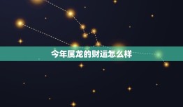 今年属龙的财运怎么样(2023年属龙人财运大好)