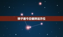 狮子座今日偏财运方位(财运亨通财源滚滚来)