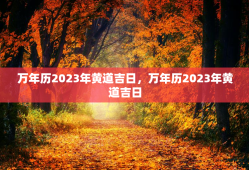 万年历2023年黄道吉日，万年历2023年黄道吉日