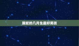 属蛇的几月生男孩(探秘蛇年男孩的性格特点)