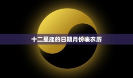 十二星座的日期月份表农历(详解每个星座的农历日期一览)