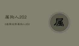 属狗人2023爱情运势，属狗人2023年 感情