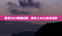 属羊2023婚姻运势，属羊人2023全年运势