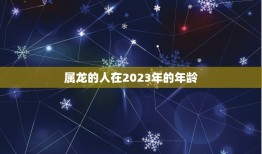 属龙的人2023多大(龙年生肖人2023年几岁)