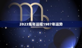 2023兔年运程1987年运势(回顾命运多舛未来可期)