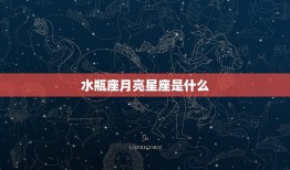 水瓶座月亮星座是什么(介绍水瓶座月亮的性格特点)