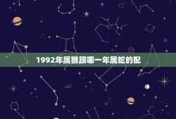 1992年属猴跟哪一年属蛇的配(十二生肖配对表)