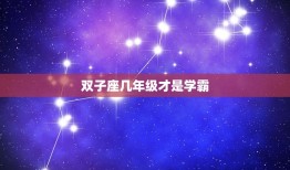 双子座几年级才是学霸(介绍双子座学霸的方法)