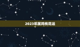2023年属鸡桃花运(爱情运势大介绍)