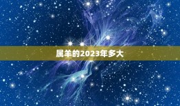 属羊的2023年多大(2023年属羊人的年龄计算方法详解)