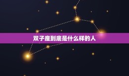 双子座到底是什么样的人(介绍双子座的性格特点)