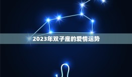 双子2023座全年运势(机遇与挑战并存)