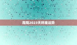 爬爬2023天秤座运势(展望事业升级财运亨通)