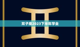 双子座2023下半年学业(未来充满机遇)