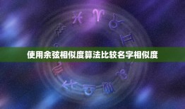 查两个人名字的匹配度(如何快速比较两个人名字的相似度)