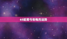 65蛇男今年每月运势(顺风顺水财运亨通)