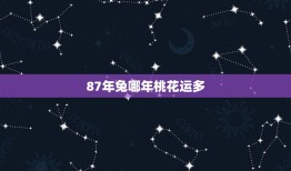 87年兔哪年桃花运多(介绍兔年人的桃花运势)