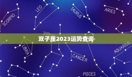 双子座2023运势查询(探寻未来预知命运)