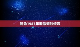 1987年属兔寿命短(介绍到底是什么)