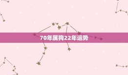 70年属狗22年运势(狗年大展宏图财运亨通事业有成)