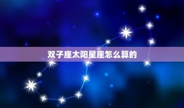 双子座太阳星座怎么算的(详解如何确定你的太阳星座)