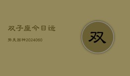 双子座今日运势美国神(20240605)