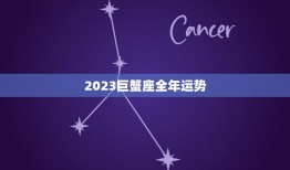 2023巨蟹座全年运势(情感稳定事业上升)