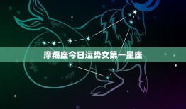 摩羯座今日运势女第一星座(财运亨通事业顺利)