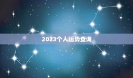 2023个人运势查询(掌握未来预知命运)