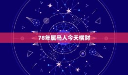 78年属马人今日横财(幸运降临财源滚滚来)