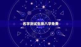 名字测试生辰八字免费(轻松解读你的命运)