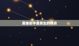 属猪射手座男生花心吗(介绍星座)