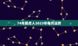 74年属虎人2023年每月运势(虎啸风云运势如虎添翼)