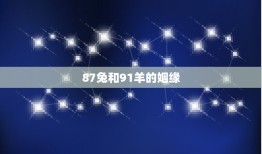 87兔和91羊的姻缘(缘定三生相爱相守)