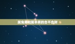 属兔男和属羊男的合不合财(介绍属兔男和属羊男的命理关系)