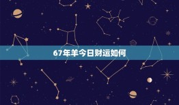 67年羊今日财运如何(财运亨通财源滚滚来)