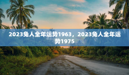 2023兔人全年运势1963，2023兔人全年运势1975