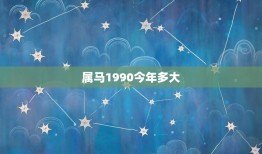 属马1990今年多大(马年人的年龄计算方法详解)