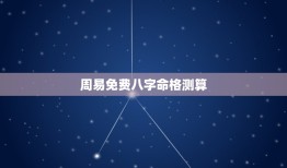 周易免费八字命格测算(解读你的命运)